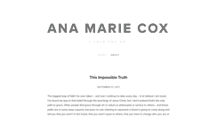 Desktop Screenshot of anamariecox.com