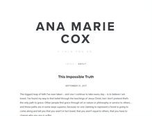 Tablet Screenshot of anamariecox.com